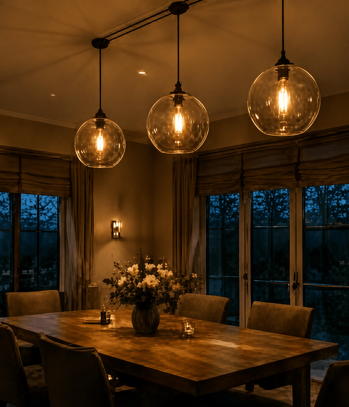 Bespoke feature lighting in a contemporary interior